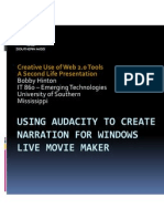 Using Audacity to Create Narration for Windows Live Movie Maker