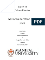 Music Generation With RNN: Report On Technical Seminar