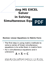 Utilizing MS EXCEL Solver 1