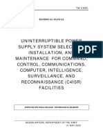 TM 5-693 Uninterruptible Power Supply System Selection, Installation, And Maintenance for Command, Control, Communications, Intelligence, Surveillance, And Reconnaissance (C4ISR) Facilities
