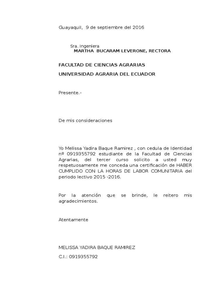 Solicitud para Certificacion de Horas Comunitarias PDF