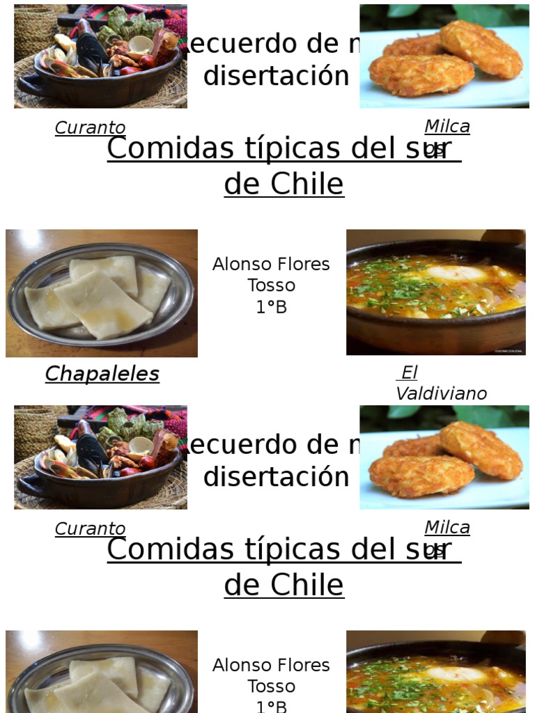 Comidas Típicas del Sur de Chile | PDF