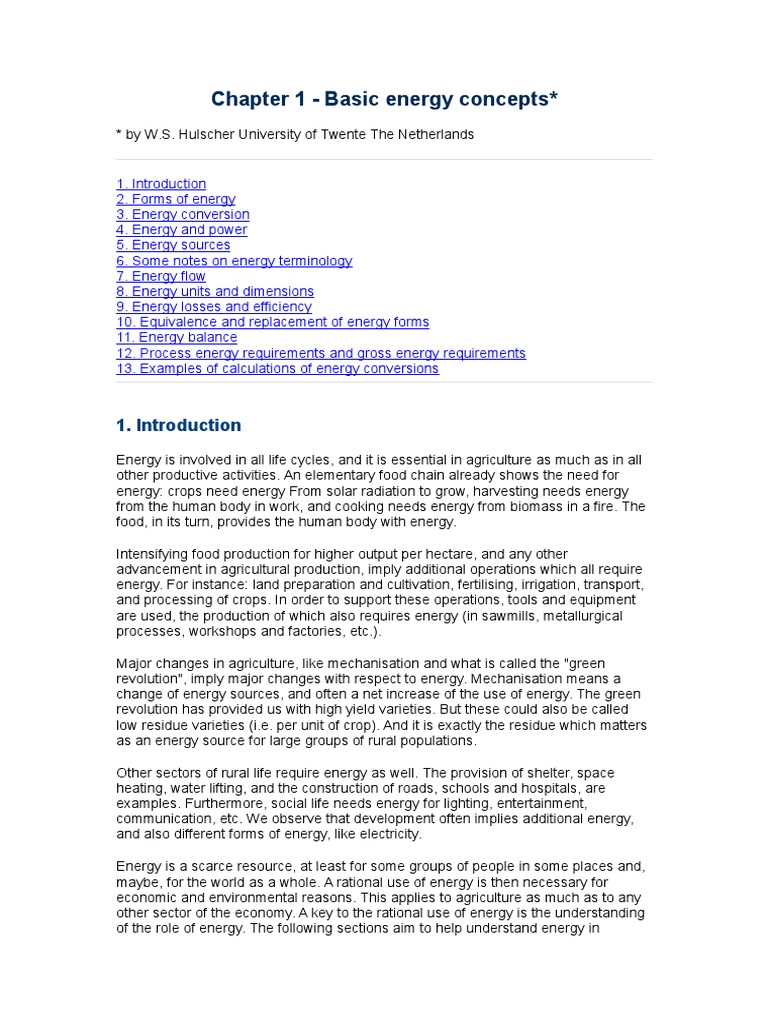 Understanding Basic Energy Concepts | PDF | Energy Development ...