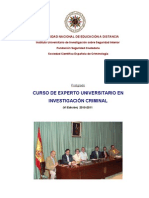 Programa-guia Curso Experto Universitario Investigacion Crimina. iuisi 2010-2011