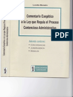 Comentario Exegetico A La Ley Que Regula El Proceso Contencioso Administrativo - Loretta Monzon PDF