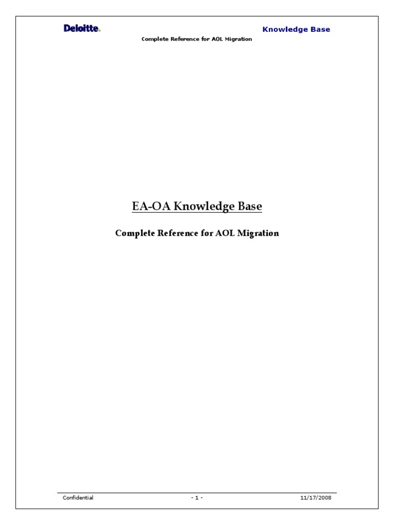 AOL Migration Reference Guide | PDF | Oracle Database | Xml