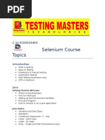 Selinium Course Contents