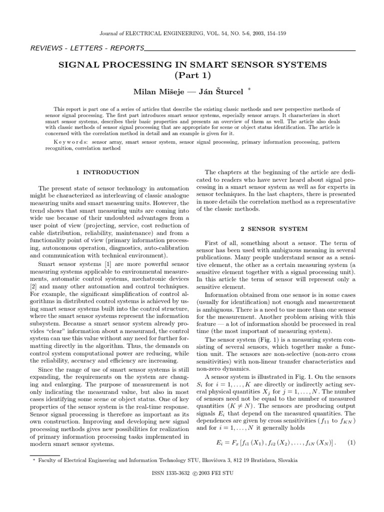 Smart Sensor Systems Explained | PDF | Technology & Engineering