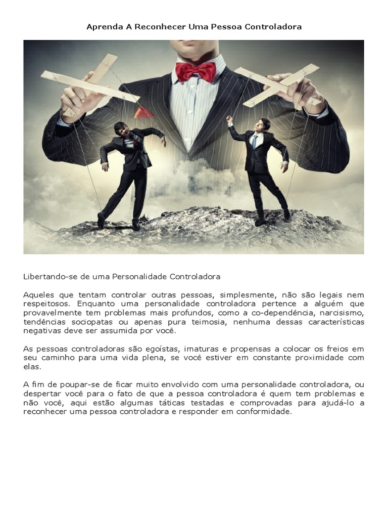 Reconhecendo Pessoas Controladoras | PDF | Mente | Vida