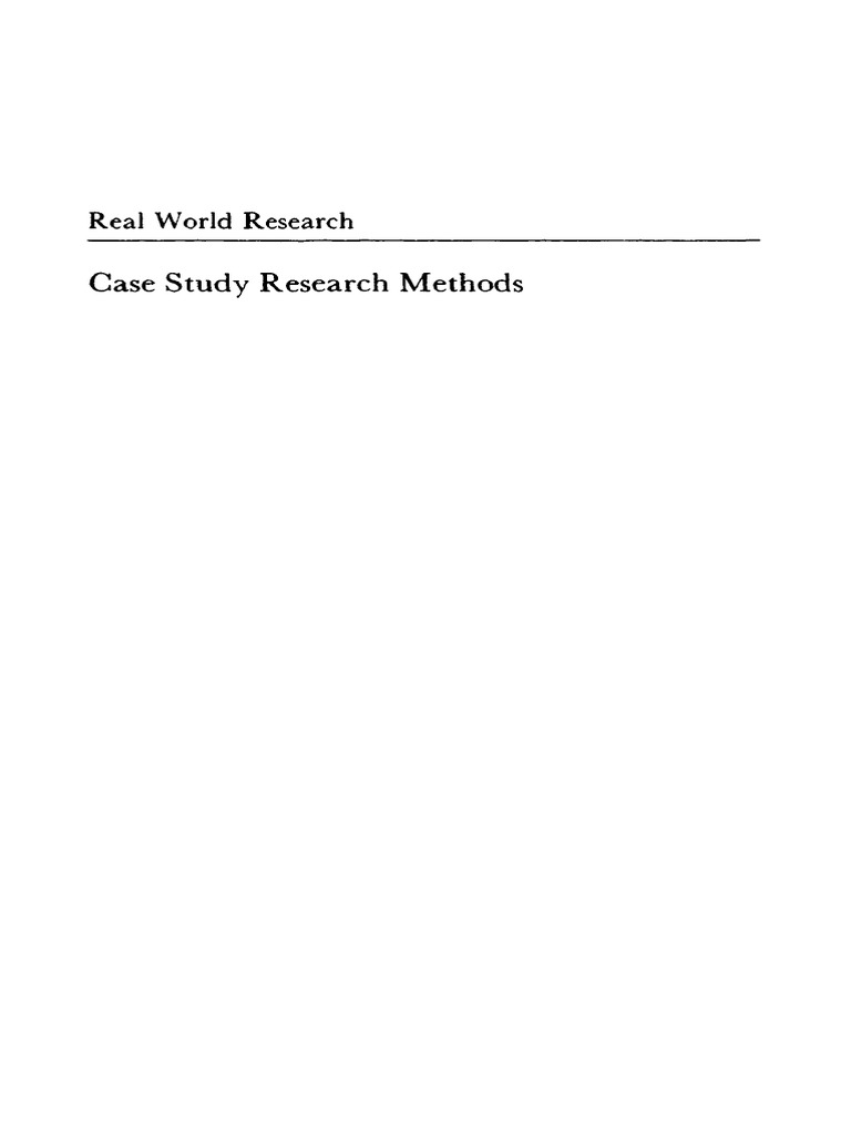 (Real World Research) Bill GillhamCase Study Research Methods