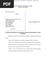 Dr. Melvin Hale's Opposition To Emporia State University's Motion For Judgment On The Pleadings 4/10/17 (Highlighted)