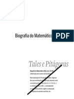 Matemáticos Tales e Pitágoras