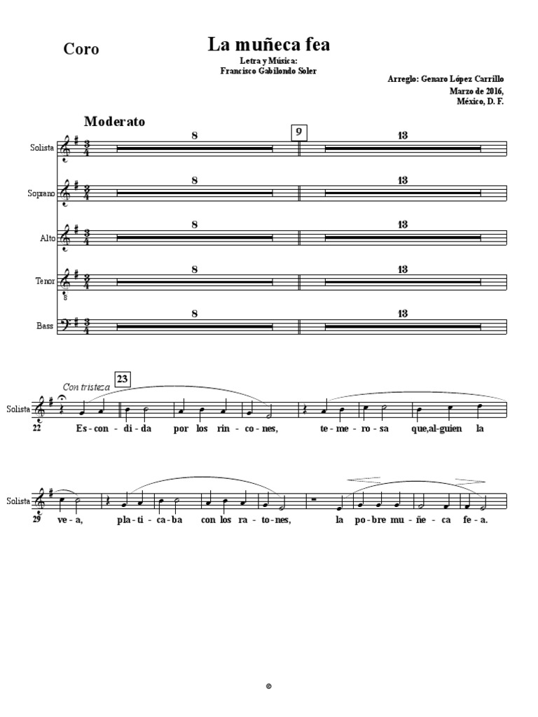 La Muñeca Fea Coro | PDF