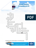 Road Safety Crossword 1