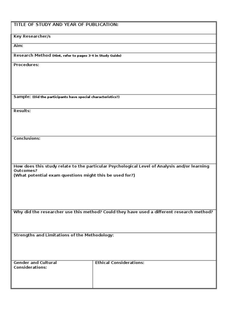 Study Methodology and Insights | PDF
