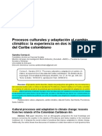 Correa, Sandra - Procesos Culturales y Adaptación Al Cambio Climático. Experiencia en Caribe Col PDF