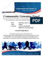 Congressman Conyers Listening Panel Flyer April 13, 2017