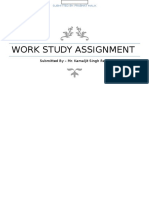 Work Study Assignment: Submitted by - Mr. Kamaljit Singh Rana