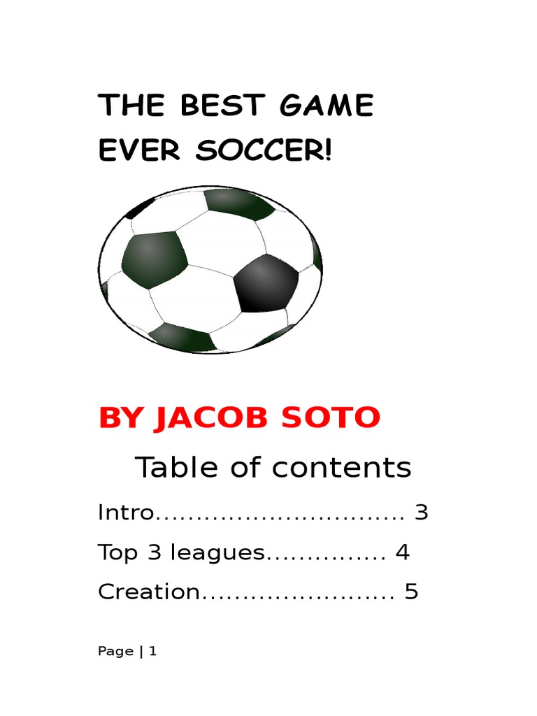 The Best Game Ever Soccer! by Jacob Soto PDF
