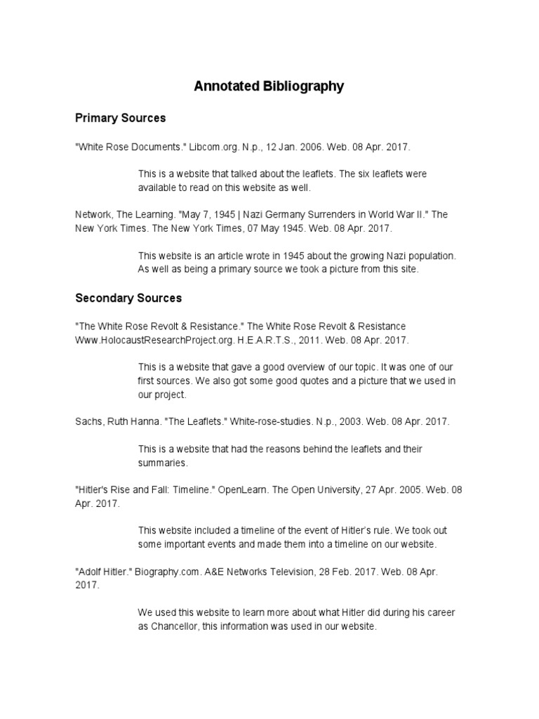 Annotated bibliography ww2 picture