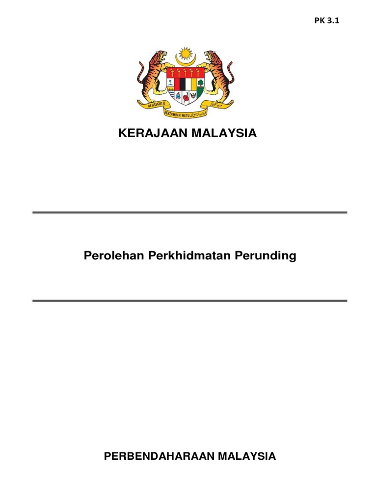 Pk3 Perolehan Perkhidmatan Perunding Pdf