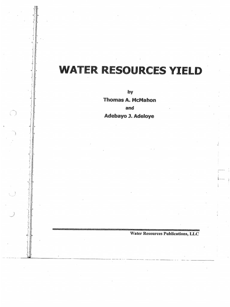Water Resources Yield PDF