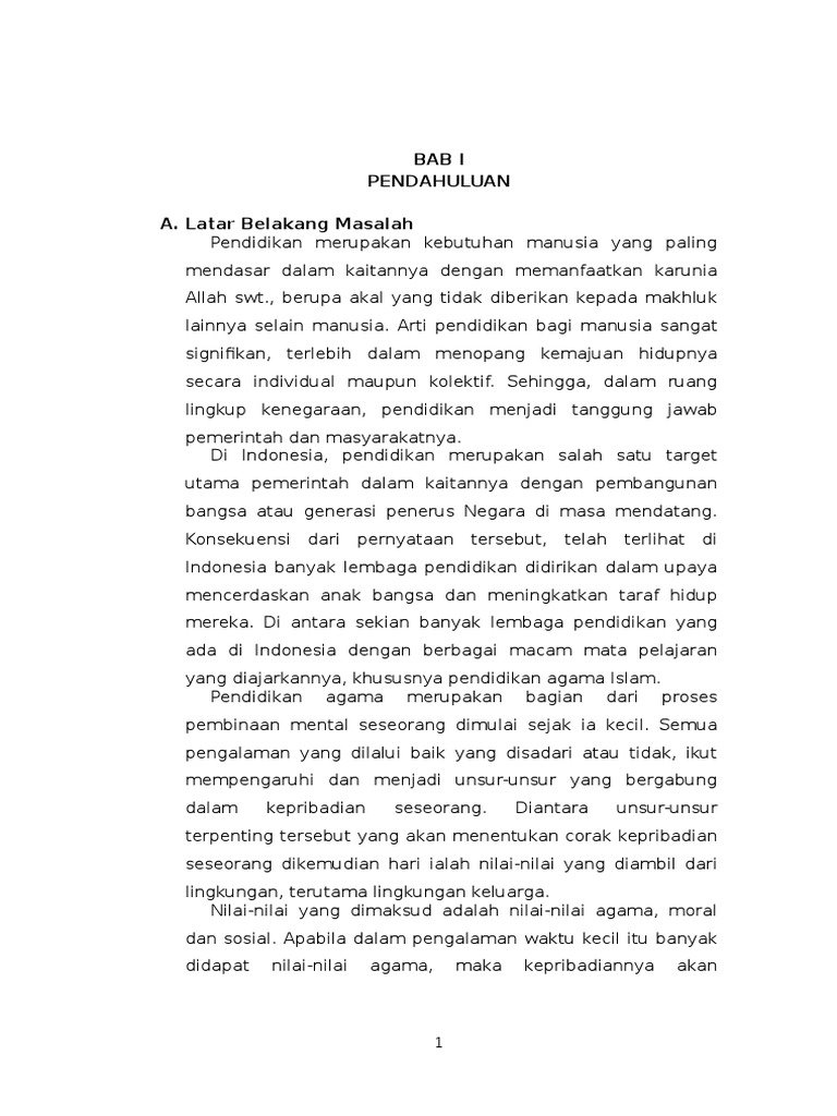 Bu Dimroh Makalah Dinamika Pendidikan Agama Islam Di Sekolah Dasar