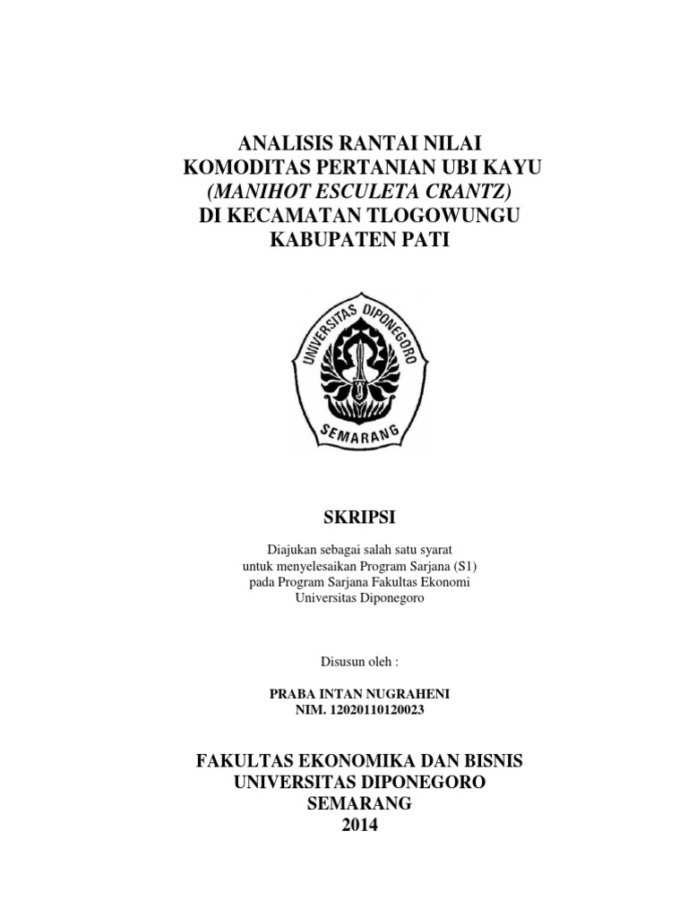 Analisis Rantai Ubi Kayu Pdf