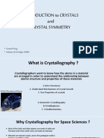 Introduction To Crystals and Crystal Symmetry: Teresa Pi Puig Instituto de Geología, UNAM