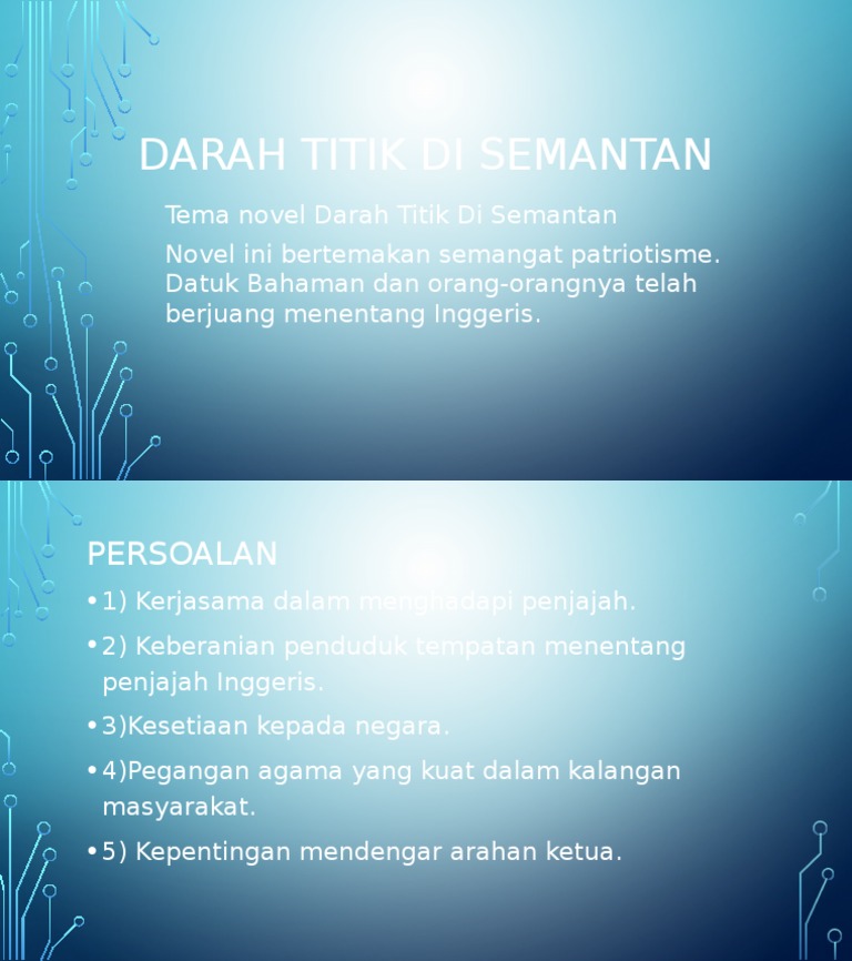 Darah Titik Di Semantan Tema Dan Persoalan Pdf
