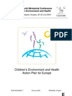 Children's Environment and Health Action Plan For Europe