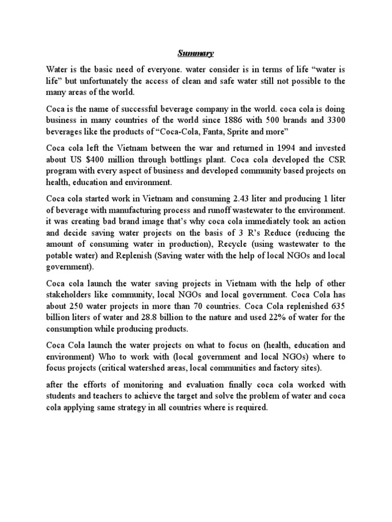 Case study on coca-cola pdf image