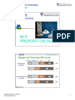 MIX Proportioning: Designing Concrete Mixtures