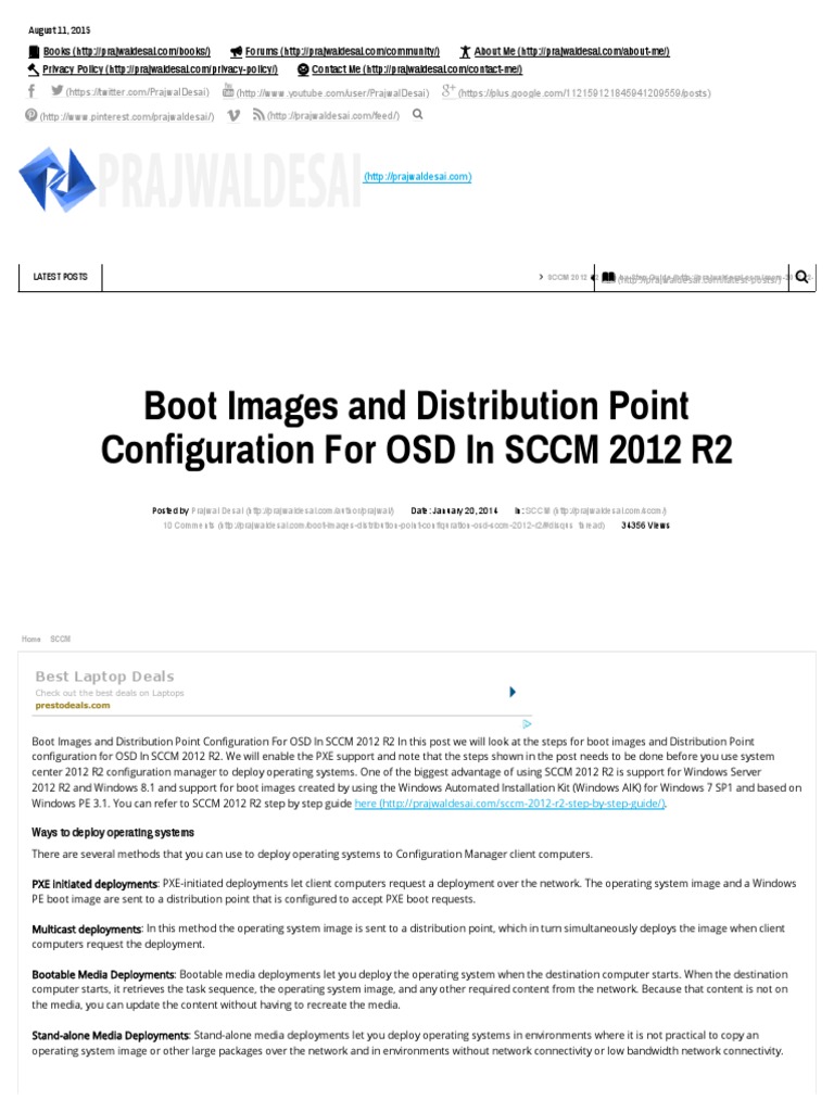 SCCM PXE Boot Image Configuration Guide | PDF | Operating System | Booting