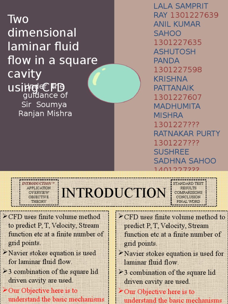 CFD Analysis of Laminar Flow in Cavity | PDF | Computational Fluid ...