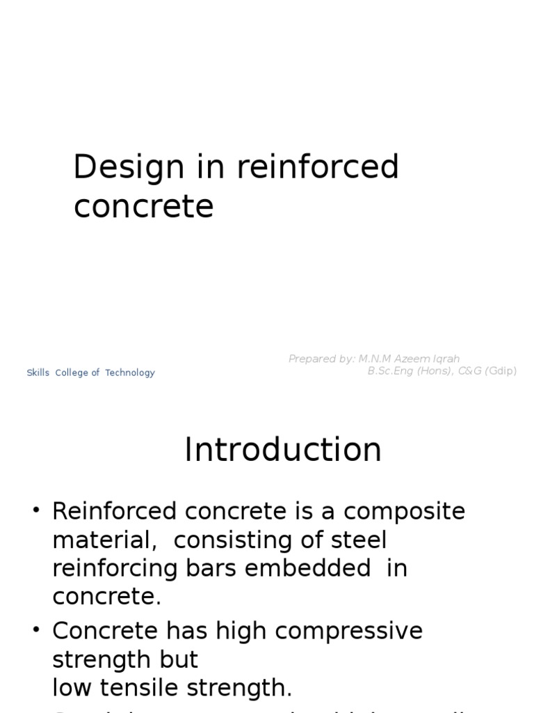 Reinforced Concrete Design Basics | PDF | Beam (Structure) | Strength ...