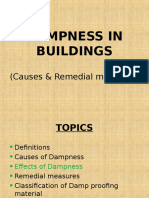 Dampness in Buildings: (Causes & Remedial Measures)