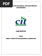 Department of Electrical and Electronics Engineering: Lab Manual