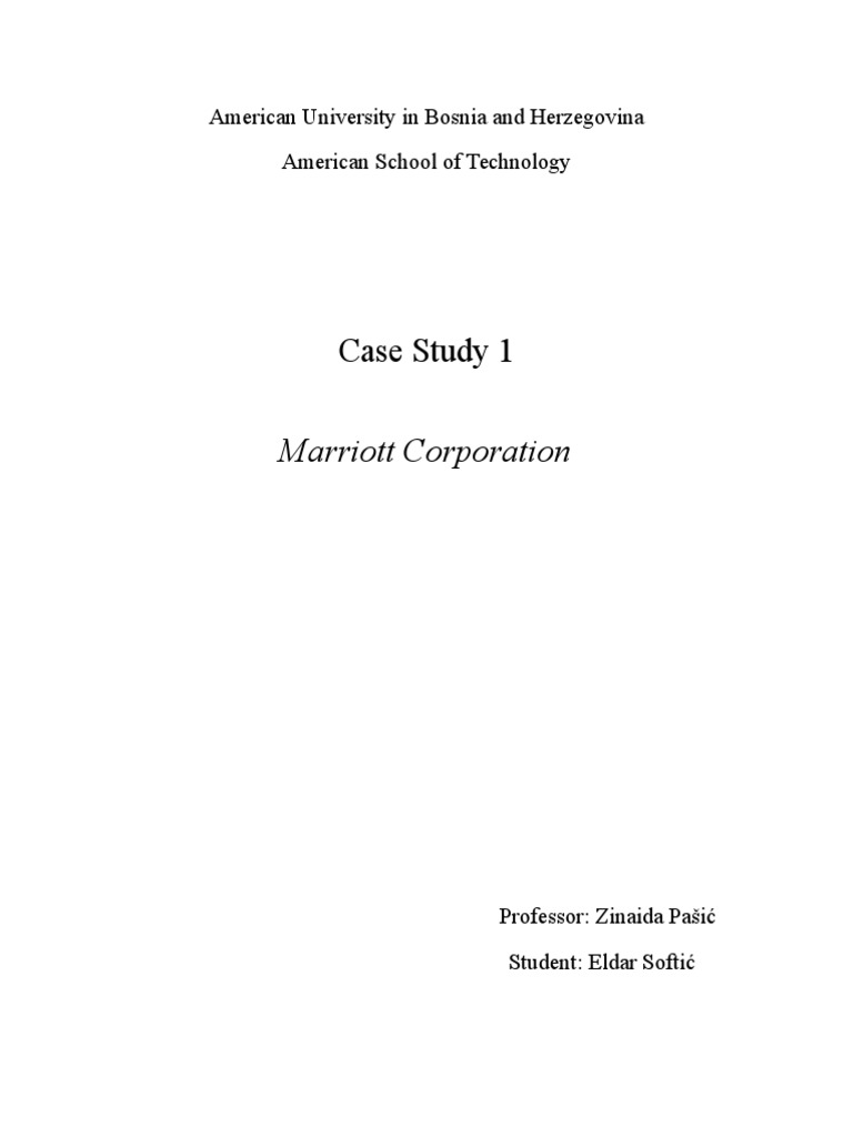 Analyzing Marriott Corporation's Response to Late 1980s Real Estate