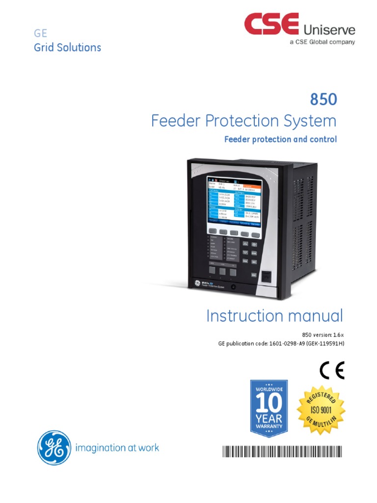 GE Multilin 850 Instruction Manual Protection Relay Ac Power Relay