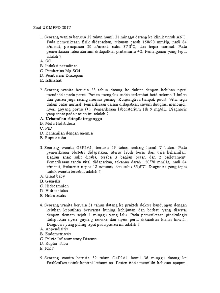 Soal Ukmppd 2017 Obsgin