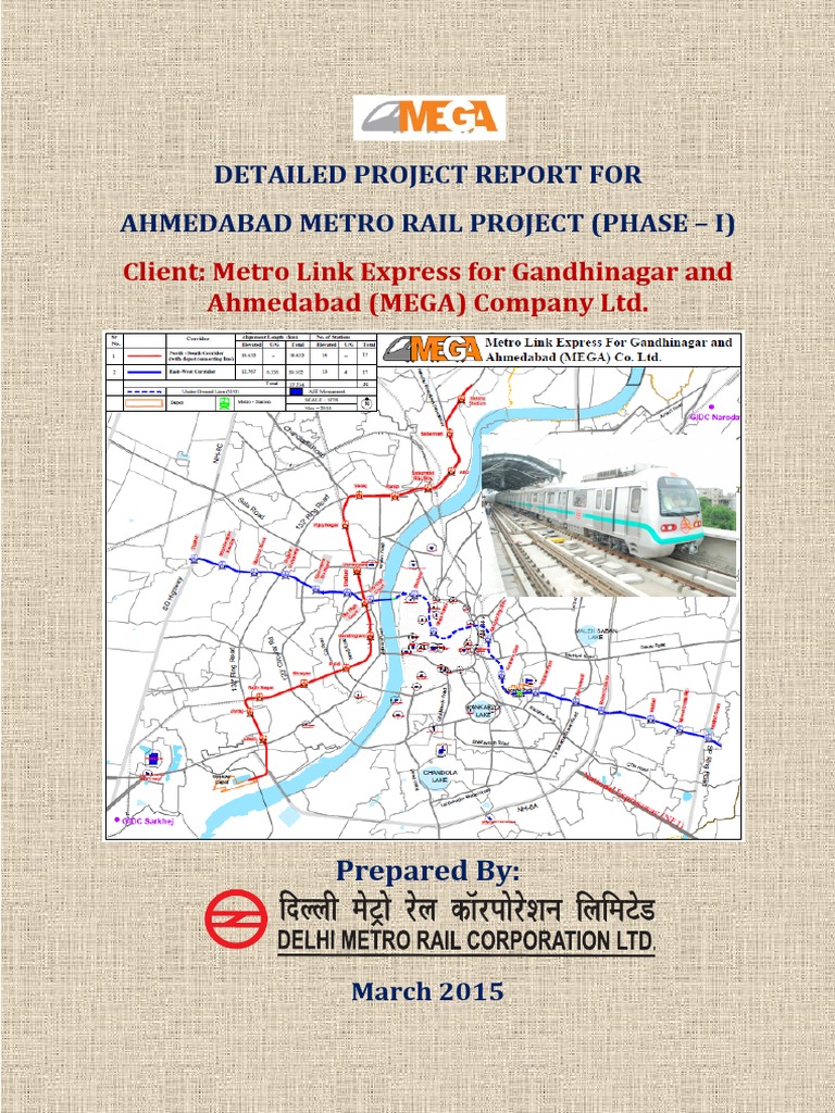Revised Ahmedabad Metro DPR Compiled 20th May 2015 PDF | PDF | Tunnel |  Rapid Transit