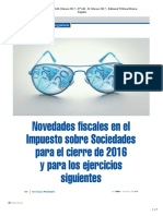 Novedades fiscales Impuesto sobre Sociedades cierre de 2016