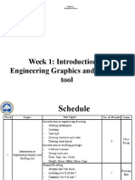 Week 1: Introduction To Engineering Graphics and Drafting Tool
