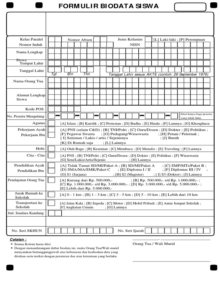 Contoh Biodata Untuk Buku Diary - Rasmi H