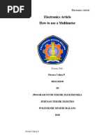 Download Electronics Article How to use a Multimeter by Ika Dian Lestari SN34483019 doc pdf
