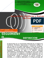 Seguimiento, Monitoreo y Evaluacion Presentacion