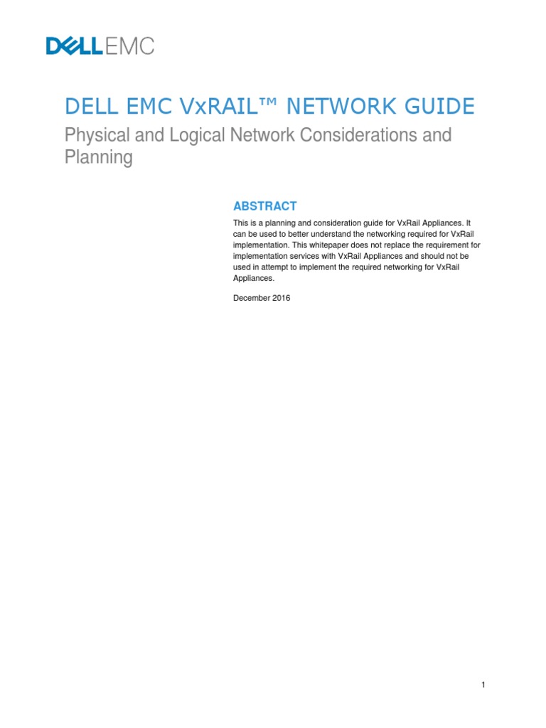 h15300 Vxrail Network Guide PDF Network Switch I Pv6