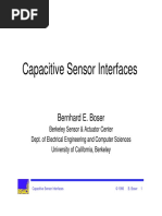 Capacitive Sensor Interfaces: Bernhard E. Boser