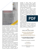 Índice - Manual de Processo Administrativo Disciplinar e Sindicância - Antônio Carlos Alencar Carvalho